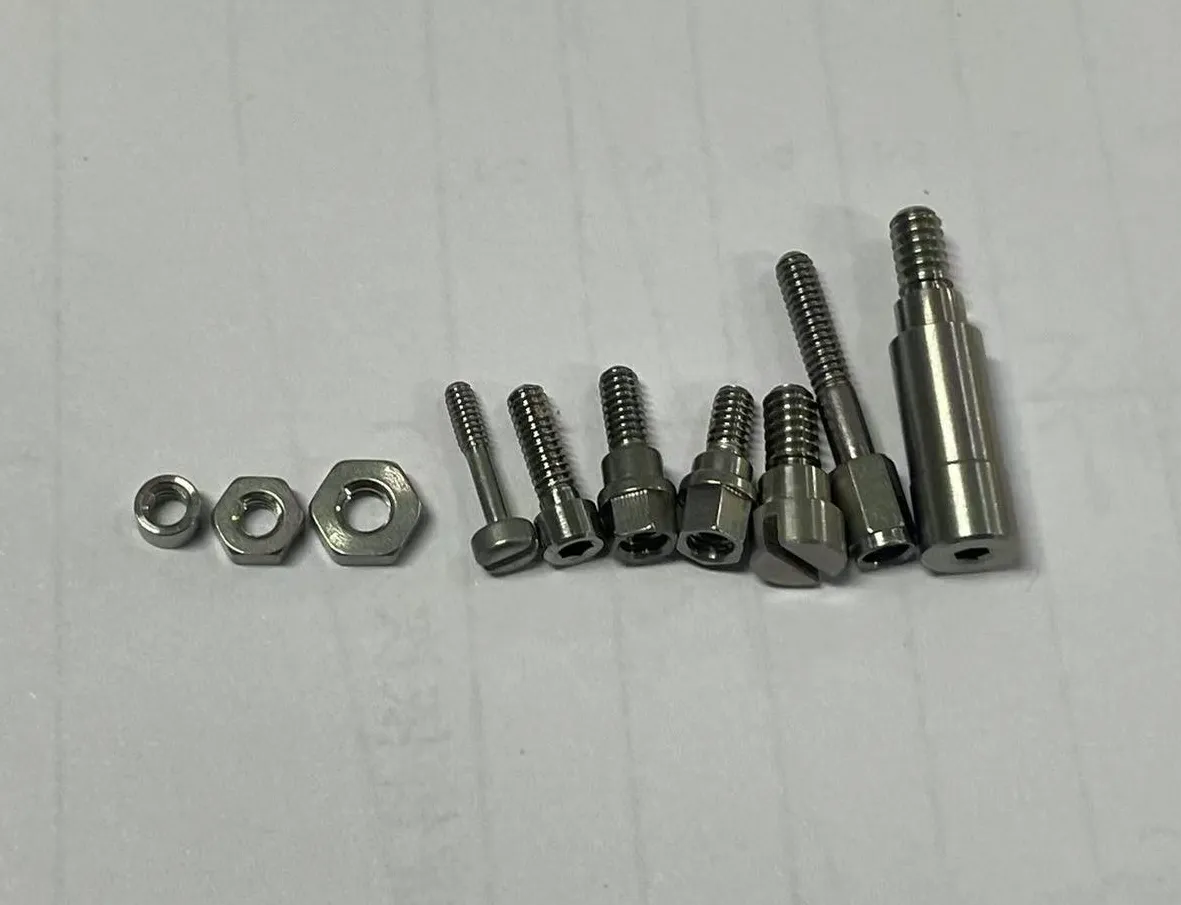 Sample screws and nuts for optical inspection
