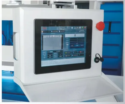 Touchscreen and control cabinet on counting equipment