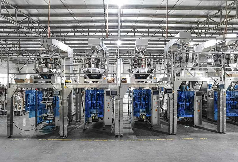 Packaging machines assembled in LINEVO’s manufacturing workshop in Foshan